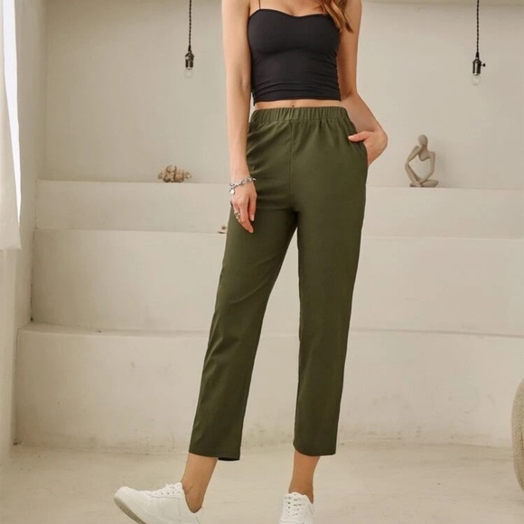 None Pants - Olive Green Women's Casual Pants